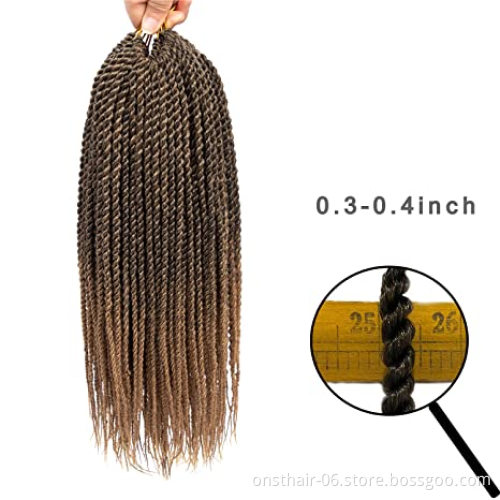 Senegalese Twist Hair Synthetic Hair Extension Crochet Braids 29 Colors Braid Twsits For Black Women Braiding Hair Extensions